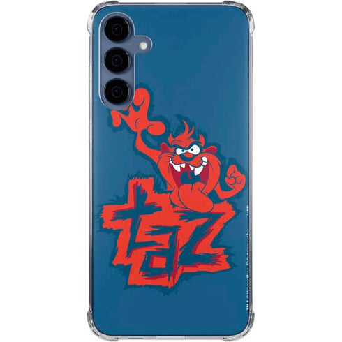 Looney Tunes Tasmanian Devil Blue Galaxy S24 Clear Case