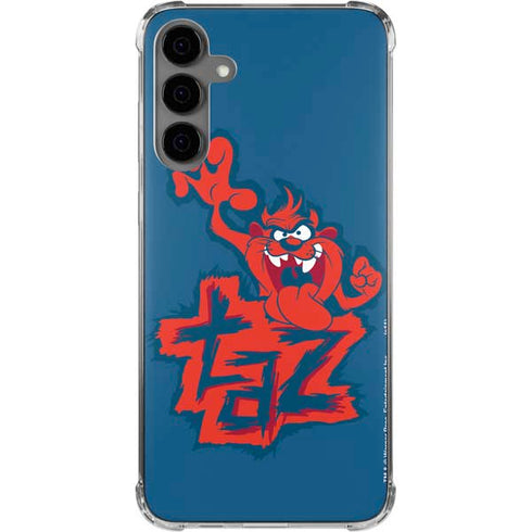 Looney Tunes Tasmanian Devil Blue Galaxy S24 Plus Clear Case
