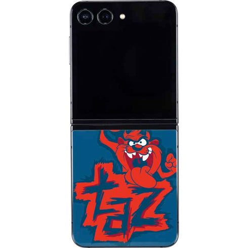 Looney Tunes Tasmanian Devil Blue Galaxy Z Flip5 5G Skin