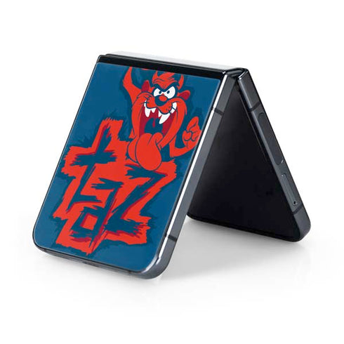 Looney Tunes Tasmanian Devil Blue Galaxy Z Flip5 5G Skin