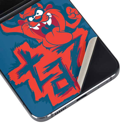 Looney Tunes Tasmanian Devil Blue Galaxy Z Flip5 5G Skin