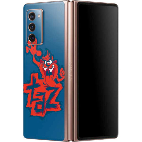 Looney Tunes Tasmanian Devil Blue Galaxy Z Fold2 5G Skin