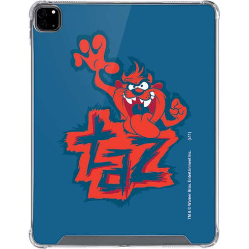 Looney Tunes Tasmanian Devil Blue iPad Pro 12.9in (2020) Clear Case