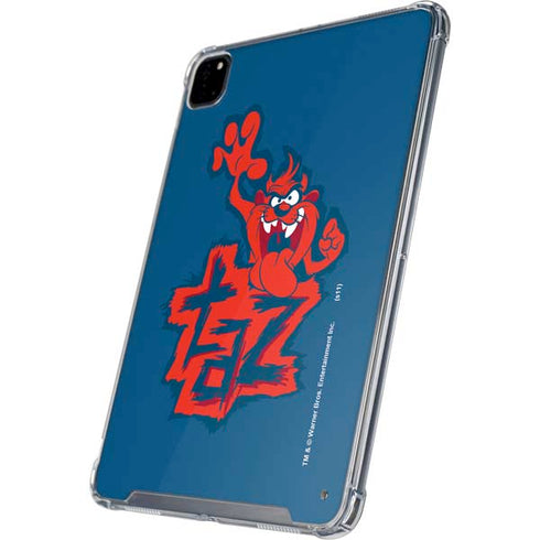 Looney Tunes Tasmanian Devil Blue iPad Pro 12.9in (2020) Clear Case