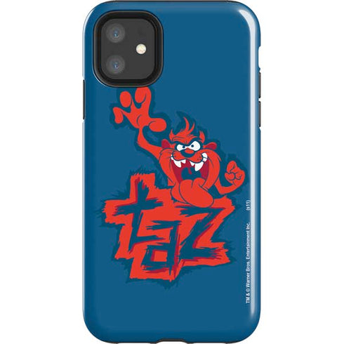 Looney Tunes Tasmanian Devil Blue iPhone 11 Impact Case
