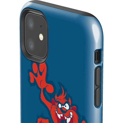 Looney Tunes Tasmanian Devil Blue iPhone 11 Impact Case