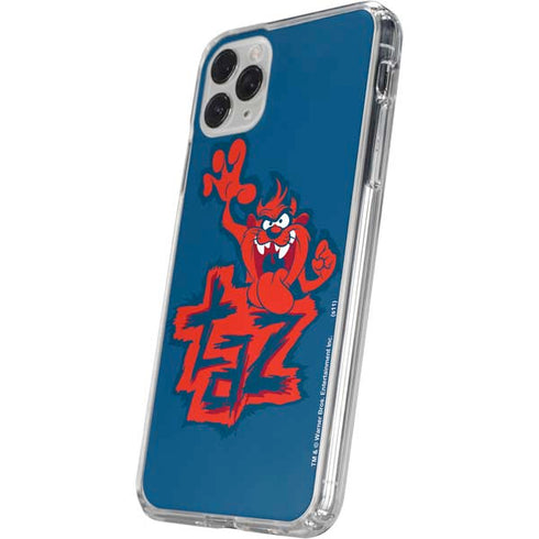 Looney Tunes Tasmanian Devil Blue iPhone 11 Pro Clear Case