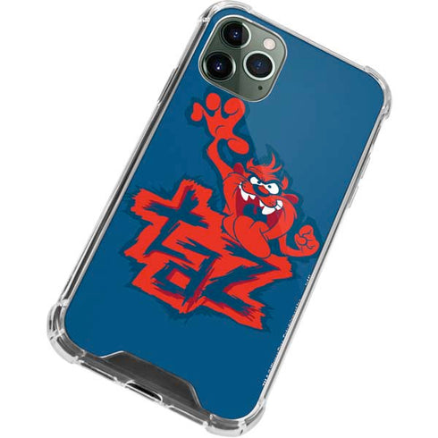 Looney Tunes Tasmanian Devil Blue iPhone 11 Pro Max Clear Case
