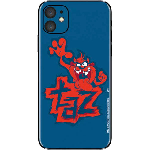 Looney Tunes Tasmanian Devil Blue iPhone 11 Skin
