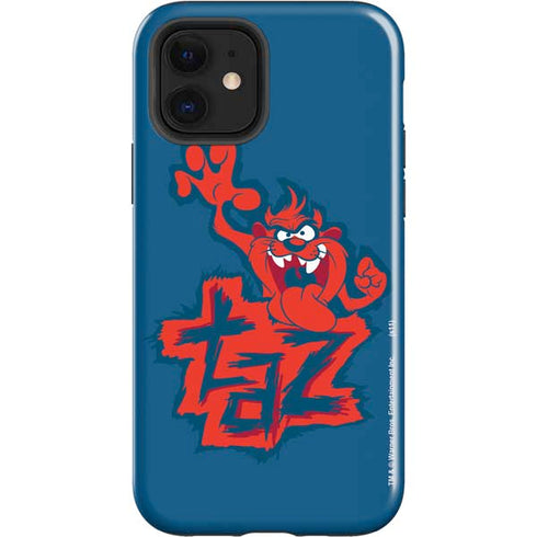 Looney Tunes Tasmanian Devil Blue iPhone 12 Impact Case