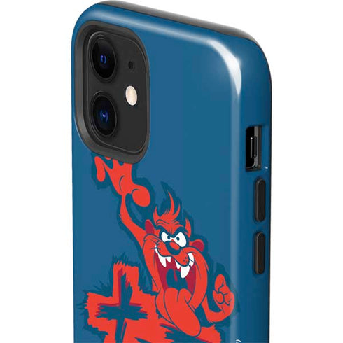 Looney Tunes Tasmanian Devil Blue iPhone 12 Impact Case