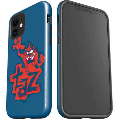 Looney Tunes Tasmanian Devil Blue iPhone 12 Impact Case