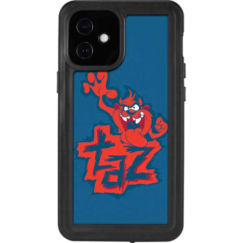 Looney Tunes Tasmanian Devil Blue iPhone 12 Mini Waterproof Case
