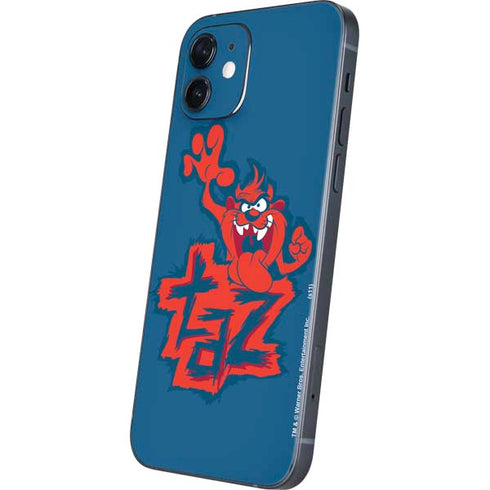 Looney Tunes Tasmanian Devil Blue iPhone 12 Skin