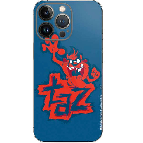Looney Tunes Tasmanian Devil Blue iPhone 13 Pro Skin