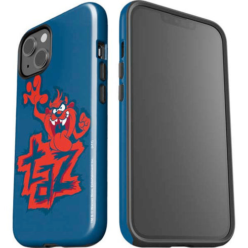 Looney Tunes Tasmanian Devil Blue iPhone 14 Plus Impact Case