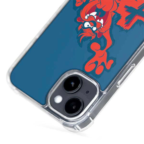 Looney Tunes Tasmanian Devil Blue iPhone 15 Plus MagSafe Case