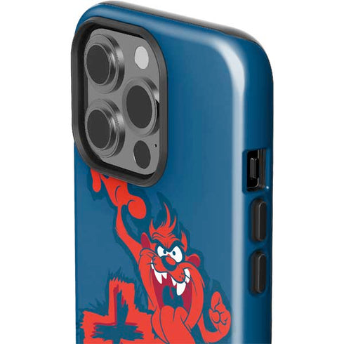 Looney Tunes Tasmanian Devil Blue iPhone 14 Pro Impact Case