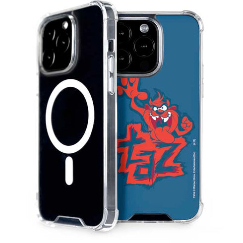 Looney Tunes Tasmanian Devil Blue iPhone 14 Pro MagSafe Case