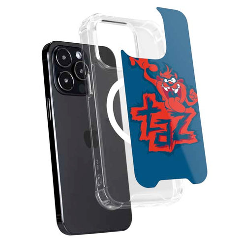 Looney Tunes Tasmanian Devil Blue iPhone 15 Pro MagSafe Case