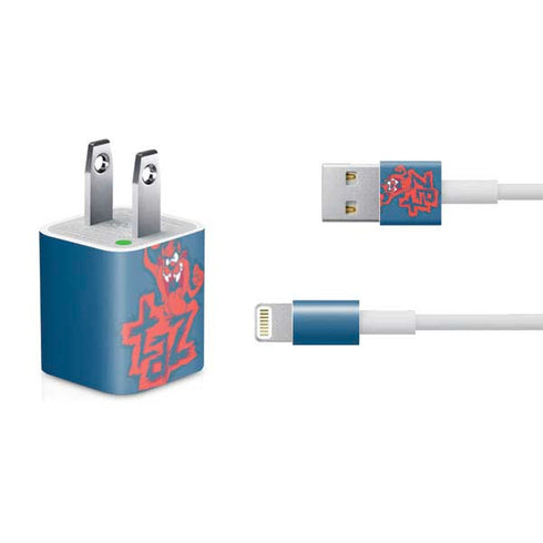 Looney Tunes Tasmanian Devil Blue iPhone Charger (5W USB) Skin