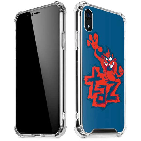 Looney Tunes Tasmanian Devil Blue iPhone XR Clear Case