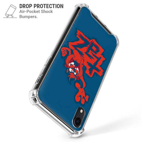 Looney Tunes Tasmanian Devil Blue iPhone XR Clear Case