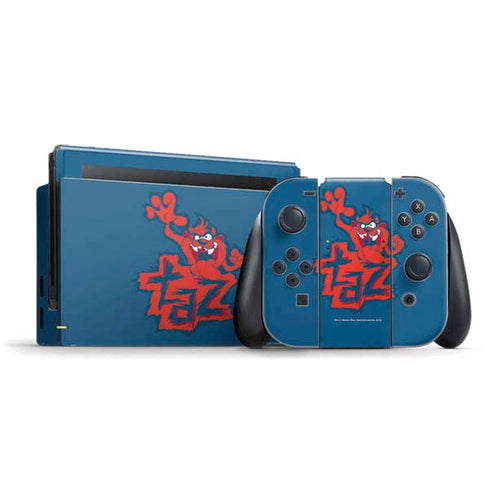 Looney Tunes Tasmanian Devil Blue Nintendo Switch Bundle Skin