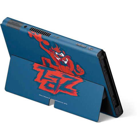 Looney Tunes Tasmanian Devil Blue Nintendo Switch OLED (2021) Skin