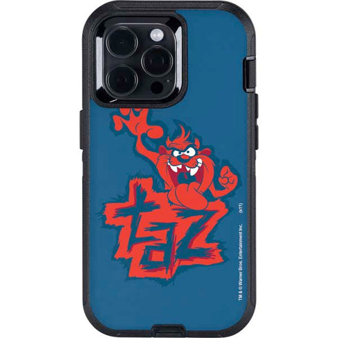 Looney Tunes Tasmanian Devil Blue Otterbox Defender iPhone Skin