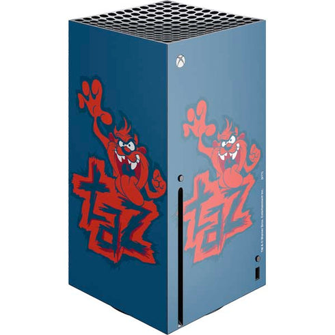 Looney Tunes Tasmanian Devil Blue Xbox Series X Console Skin