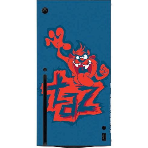 Looney Tunes Tasmanian Devil Blue Xbox Series X Console Skin