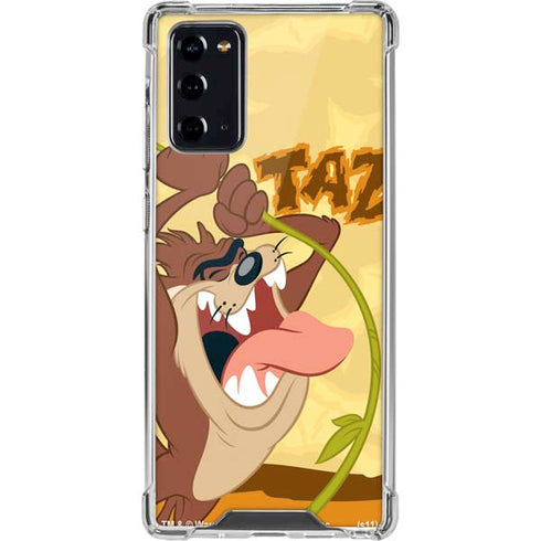 Looney Tunes Tasmanian Devil Rope Swing Galaxy Note20 5G Clear Case
