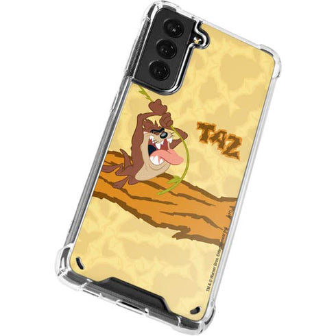Looney Tunes Tasmanian Devil Rope Swing Galaxy S21 5G Clear Case