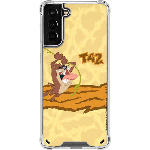 Looney Tunes Tasmanian Devil Rope Swing Galaxy S21 Plus 5G Clear Case