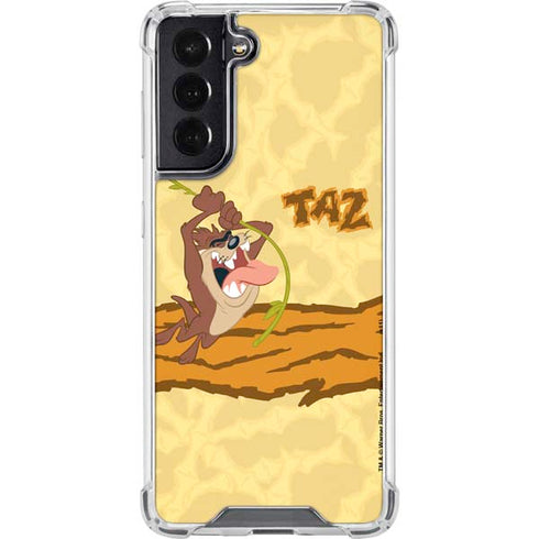 Looney Tunes Tasmanian Devil Rope Swing Galaxy S22 Clear Case