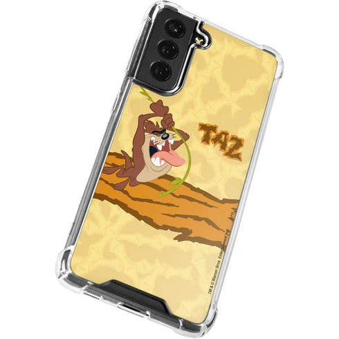 Looney Tunes Tasmanian Devil Rope Swing Galaxy S22 Clear Case