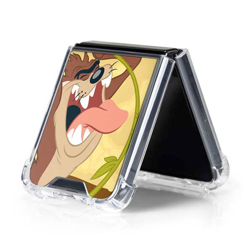 Looney Tunes Tasmanian Devil Rope Swing Galaxy Z Flip5 5G Clear Case