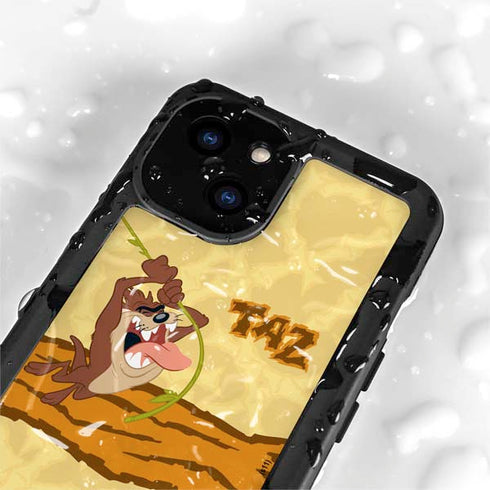 Looney Tunes Tasmanian Devil Rope Swing iPhone 13 Mini Waterproof Case