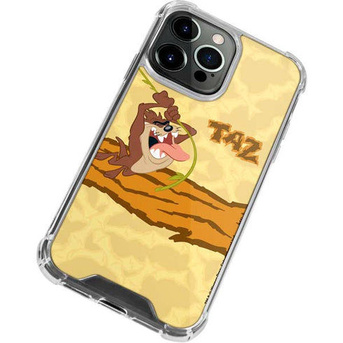 Looney Tunes Tasmanian Devil Rope Swing iPhone 13 Pro Clear Case