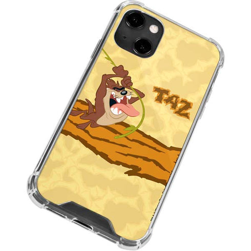 Looney Tunes Tasmanian Devil Rope Swing iPhone 14 Clear Case