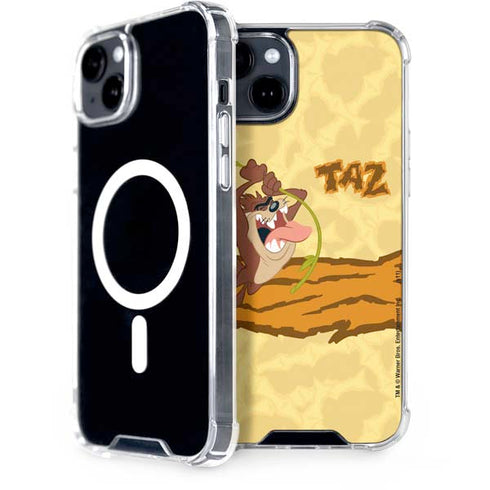 Looney Tunes Tasmanian Devil Rope Swing iPhone 15 Plus MagSafe Case