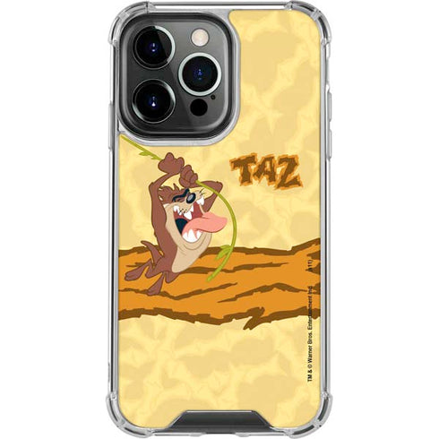 Looney Tunes Tasmanian Devil Rope Swing iPhone 15 Pro Clear Case