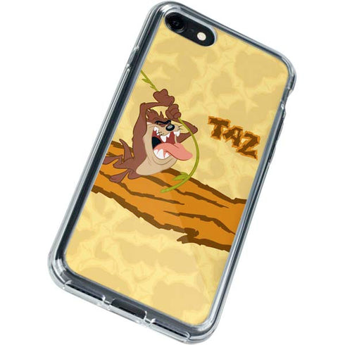 Looney Tunes Tasmanian Devil Rope Swing iPhone SE (2nd & 3rd Gen) Clear Case
