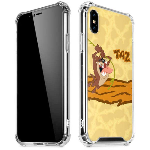 Looney Tunes Tasmanian Devil Rope Swing iPhone XS Max Clear Case