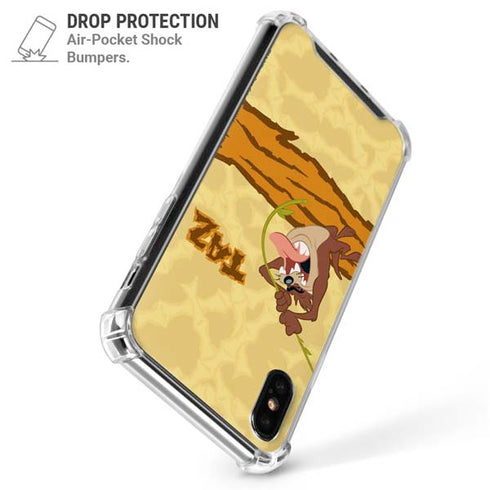 Looney Tunes Tasmanian Devil Rope Swing iPhone XS Max Clear Case