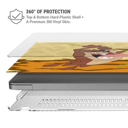 Looney Tunes Tasmanian Devil Rope Swing MacBook Pro 16in (2021-25) Case plus Skin