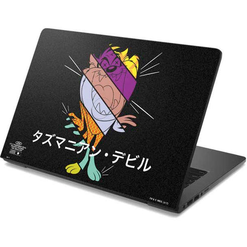 Looney Tunes Tasmanian Devil Sliced Juxtapose Dell Chromebook Skin