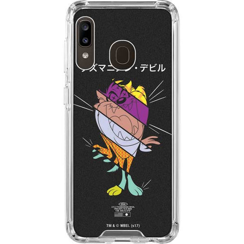 Looney Tunes Tasmanian Devil Sliced Juxtapose Galaxy A30 Clear Case