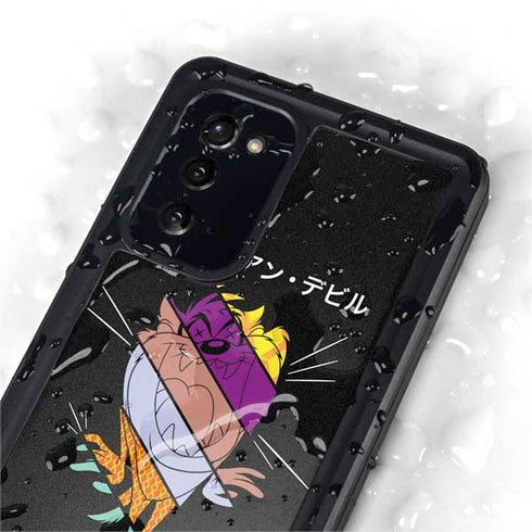 Looney Tunes Tasmanian Devil Sliced Juxtapose Galaxy Note20 5G Waterproof Case